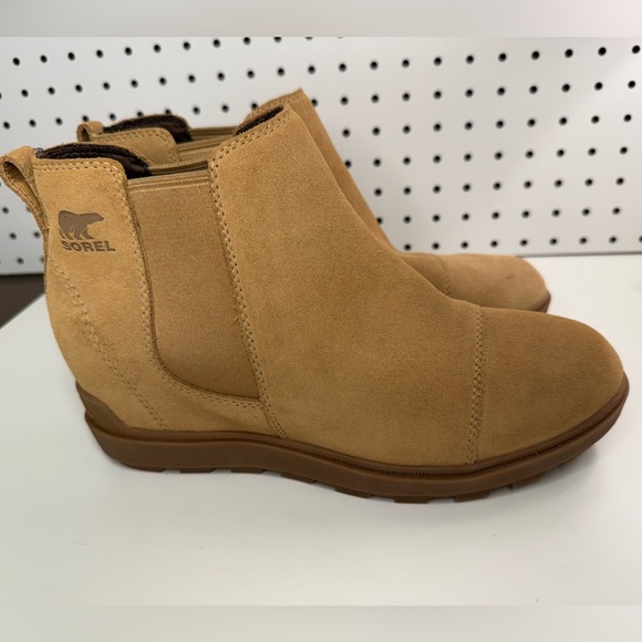 Sorel Evie II Chelsea Boot Waterproof Suede NL5020 Caribou Buff Women's Size 9.5 - Picture 3 of 16